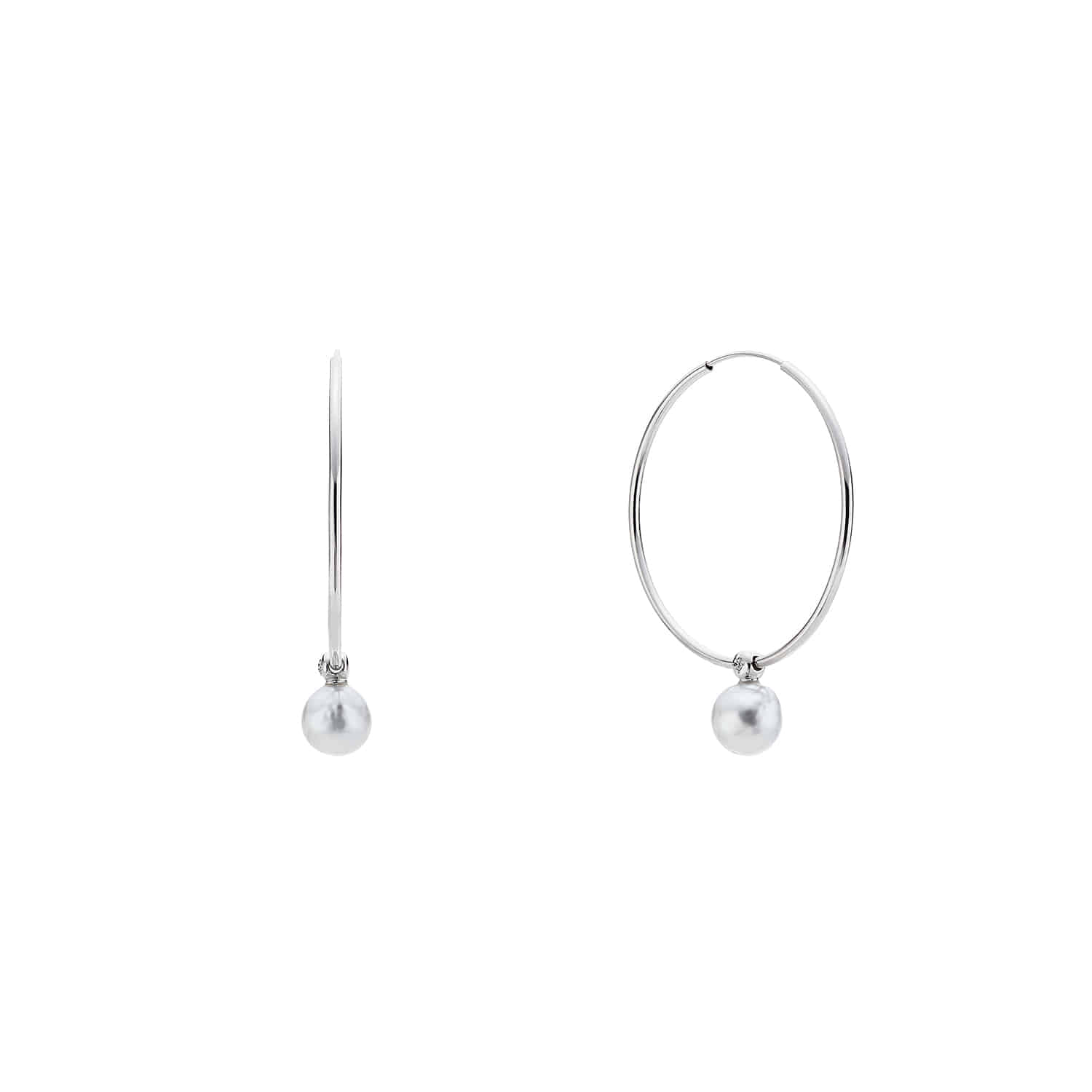 CPE00120 : Baroque Pearl Hoop Earring