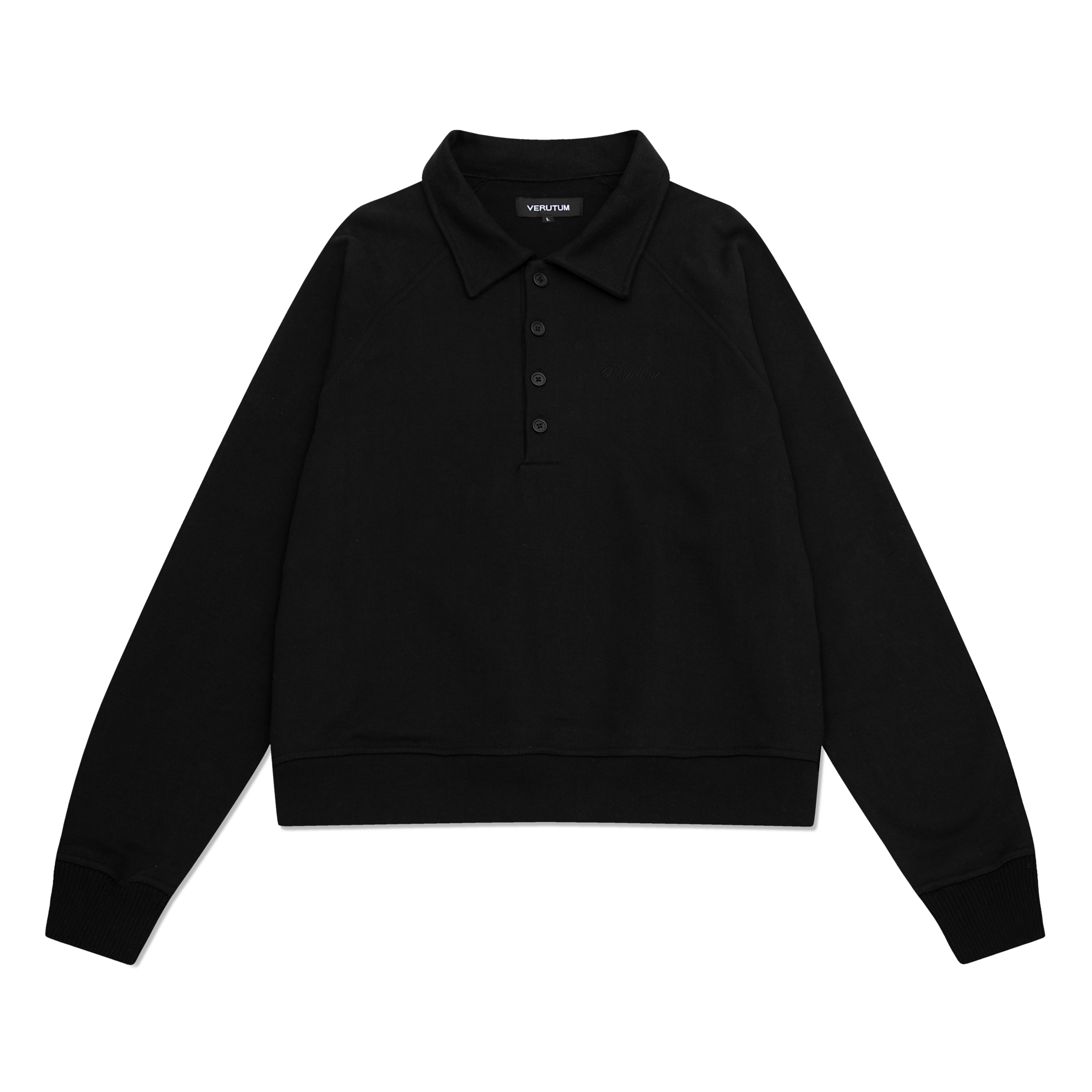 RTW-ST196 : Button Collar SweatshirtsㅣMen&#039;sㅣBlack