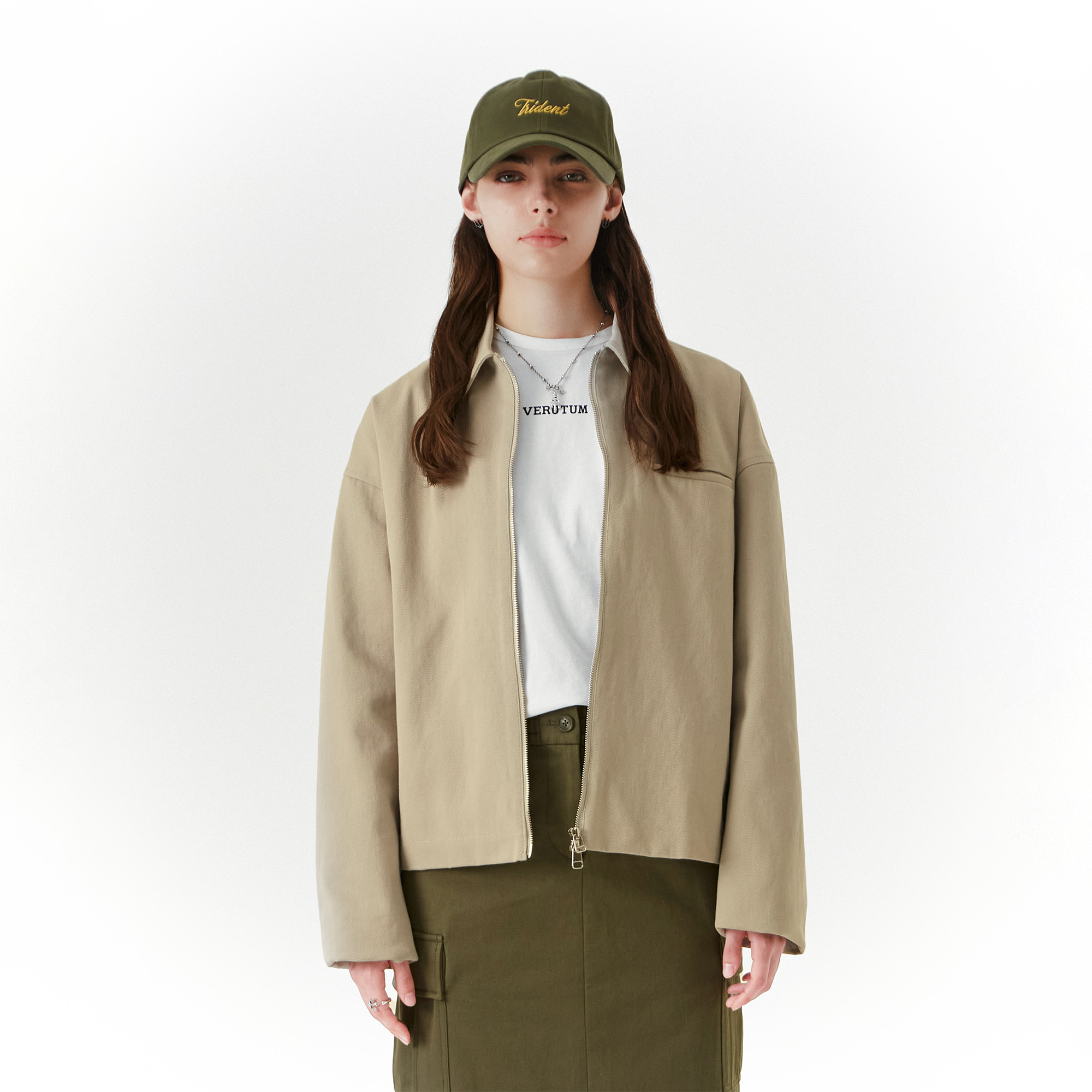 HW-BC173B : Trident Logo Deep CapㅣKhaki