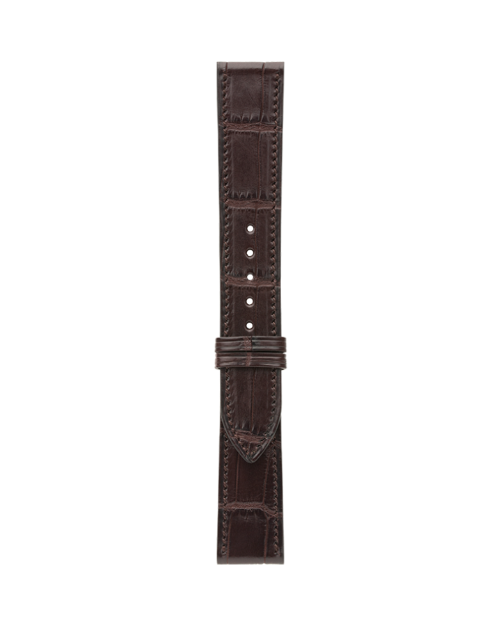 Crocodile@Dark Brown Matte Strap