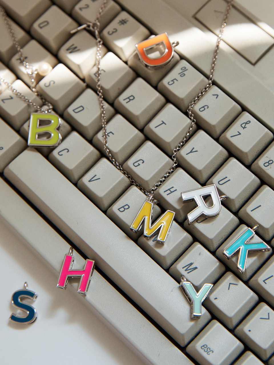 Colorful Initial Necklace