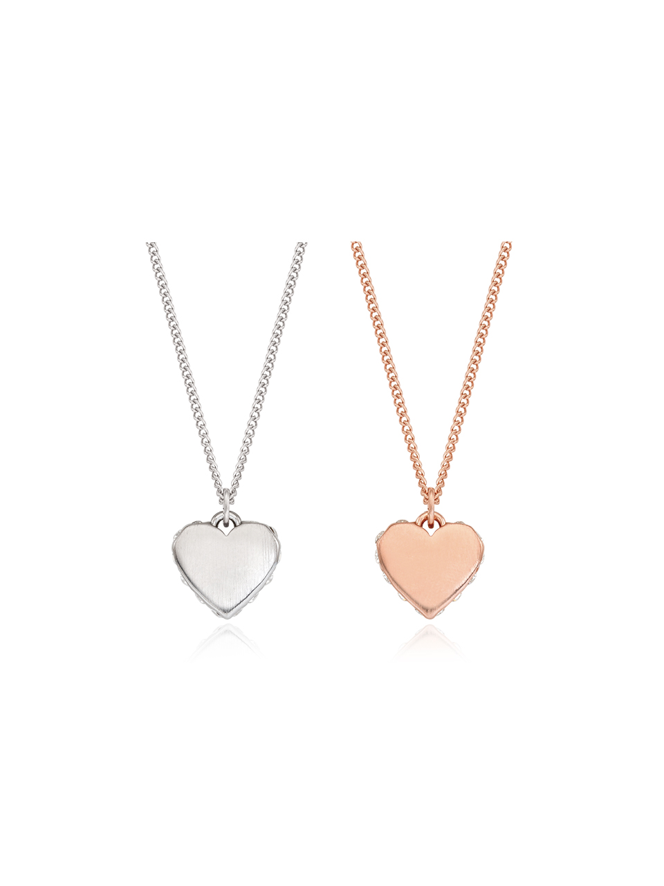 [셀럽착용] Side Edge Heart Necklace_VH2412NE003M