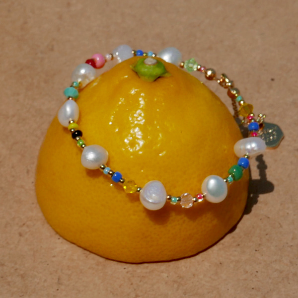 Pearl n Crystal Beads Bracelet_VH24NNBR101M