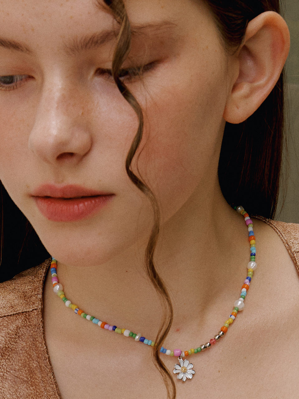 ■VINTAGE HOLLYWOOD■ Colorful Vacation Daisy Necklace VH243 Welcome to joyful online shopping!
