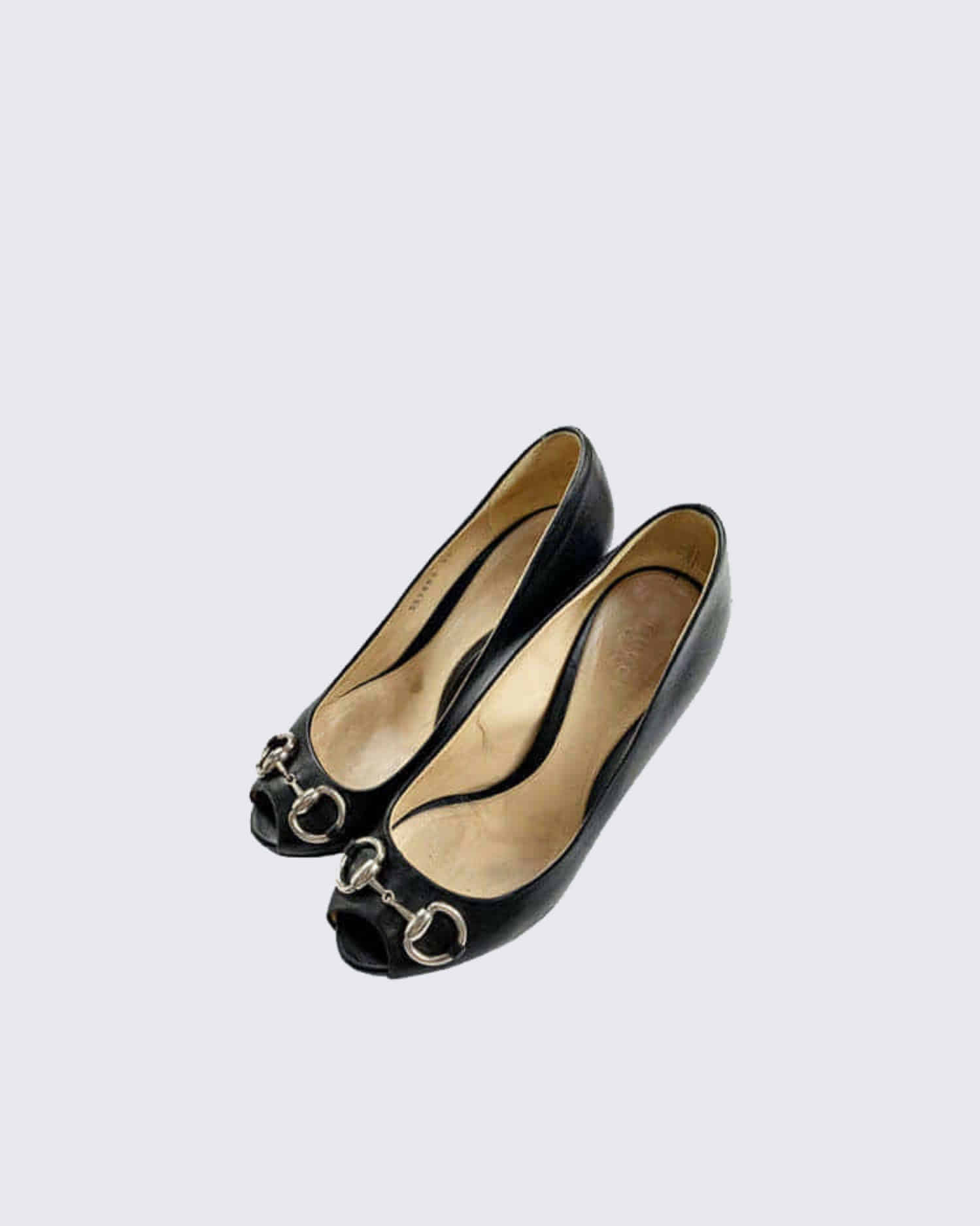 HORSEBIT OPEN-TOE HIGH HEEL PUMPS (230)