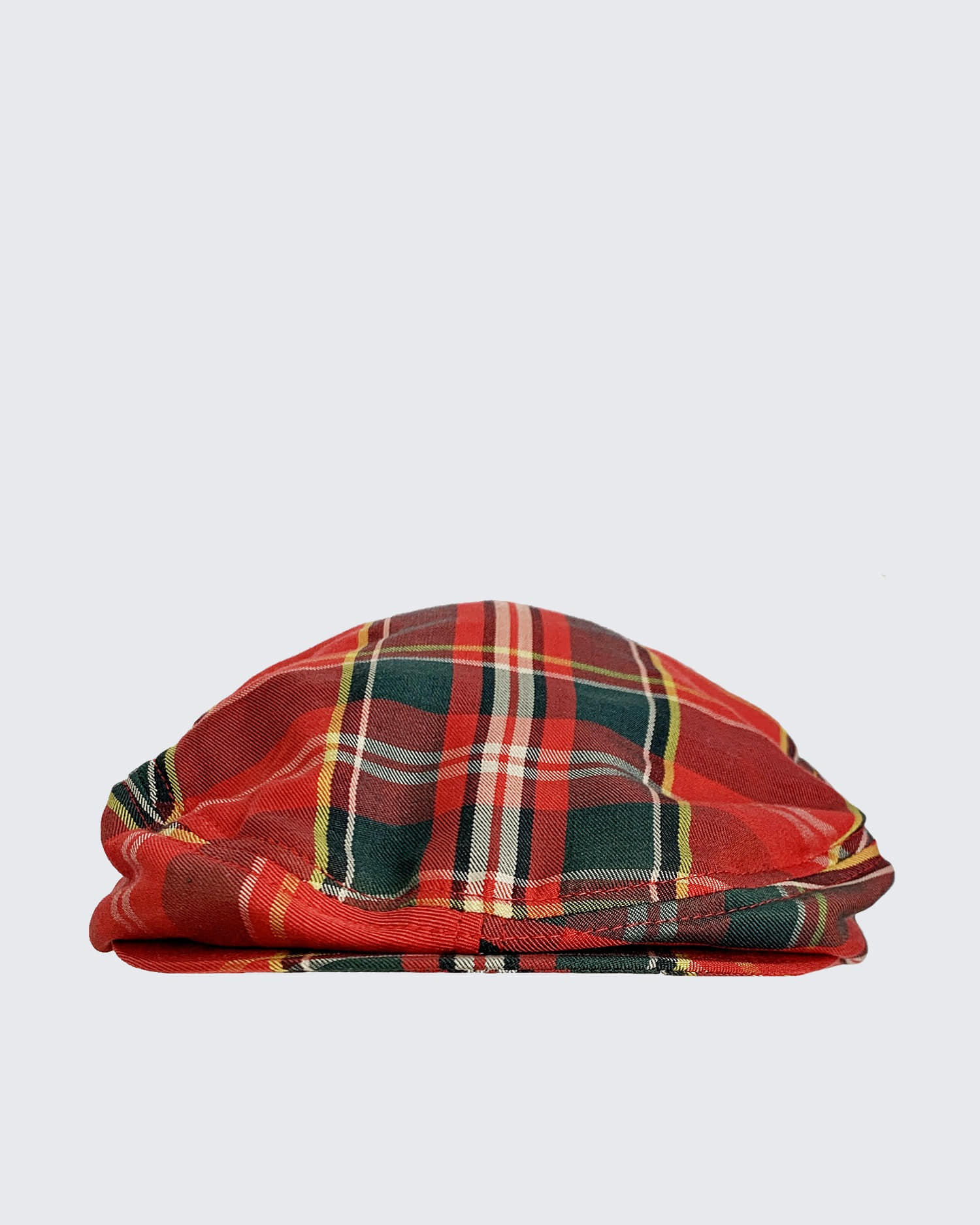 GOLF CHECKED SILK FLAT CAP 58(L)