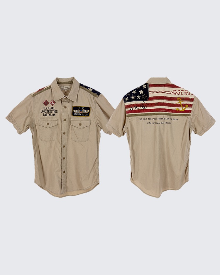 아메리칸 플래그 반팔 셔츠 (남성 95)