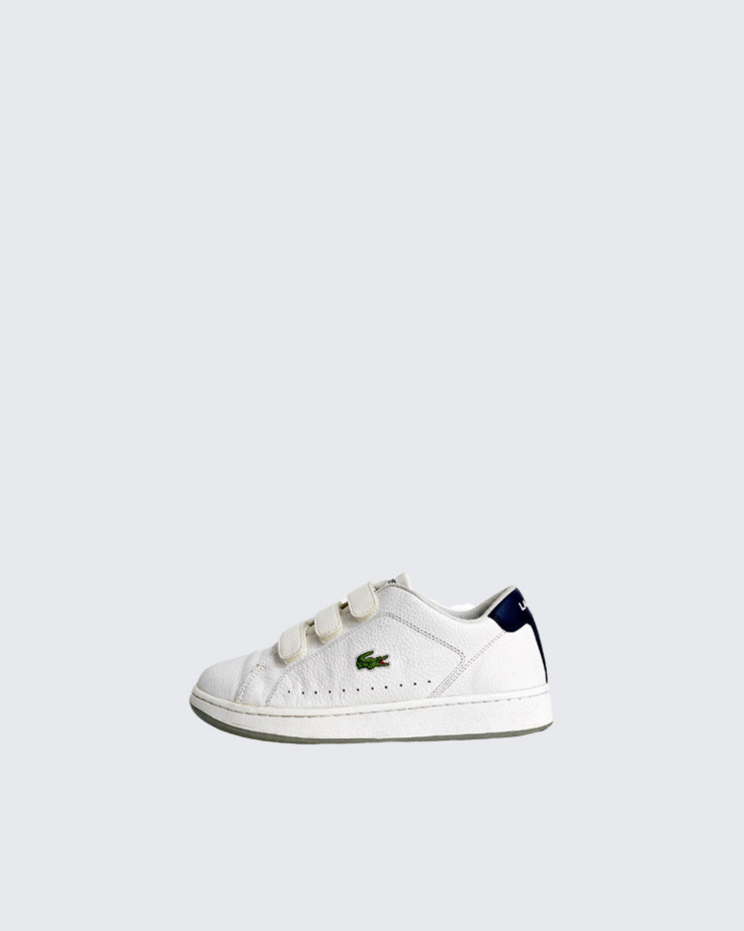 WHITE LEATHER VELCRO TRAINERS (270)