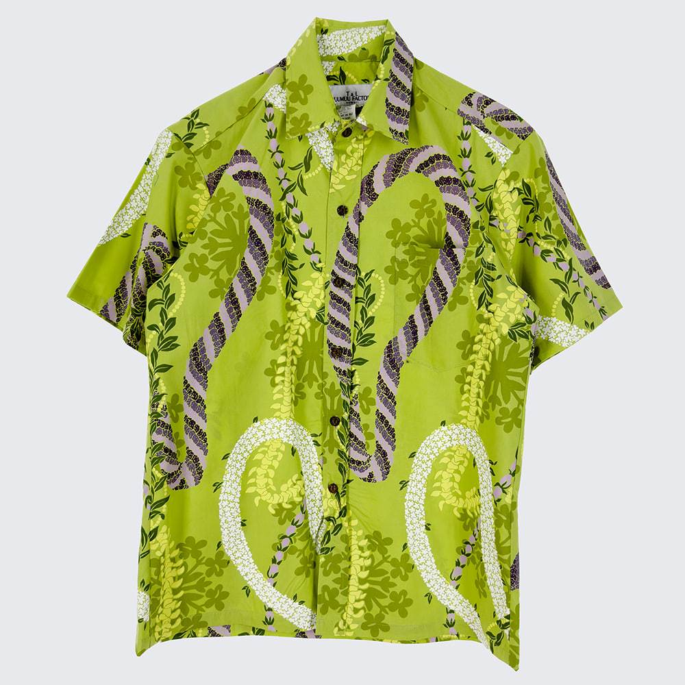 코튼 폴리 하와이안 반팔 셔츠 (남성 90-95)
