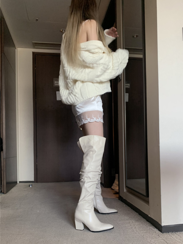 【suzen】Rosion Wrinkle Two Way Long Boots SUZEN :: 스젠