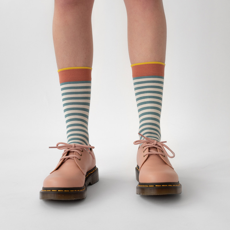 LEMAR [Lemar] Bonne Maison_Sock Stripe Arctic_RY121 BONNE MAISON