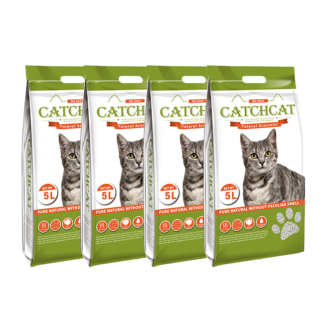 캐츠캣 고양이모래 천연 벤토나이트 5L 4개