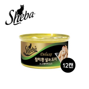 쉬바 고양이캔 참치흰살과 도미 85G 12캔