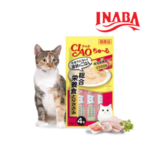 이나바 고양이간식 챠오츄르 sc-148 종합영양식 닭가슴살 56G 6팩