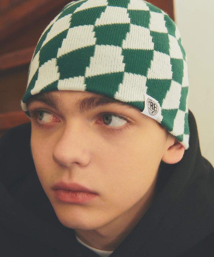 VSW Checker Beanie Green