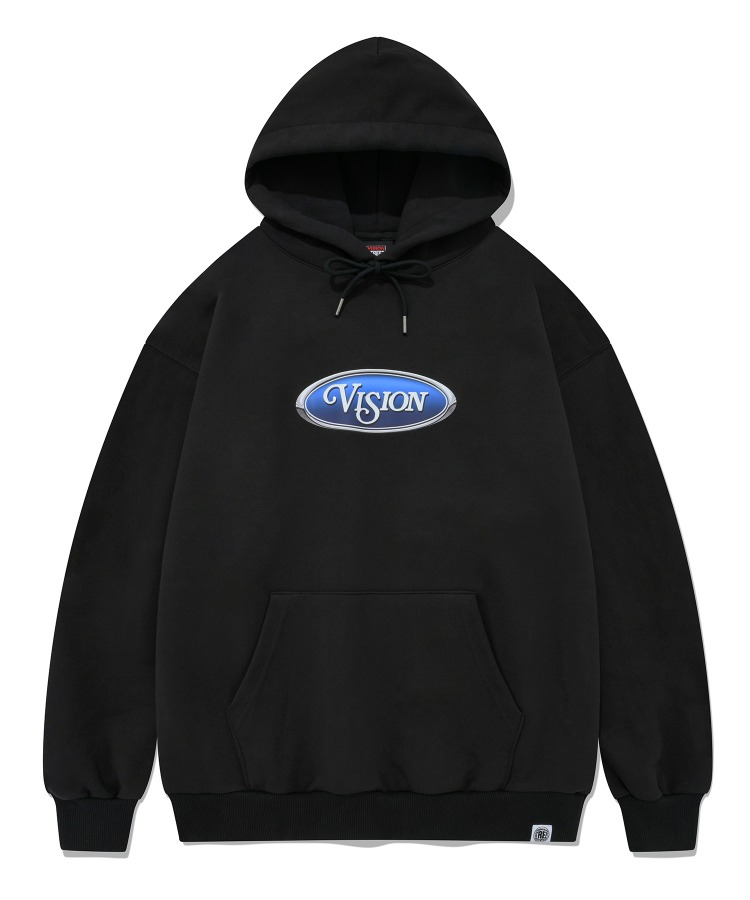 VSW blue Oval Logo Hoodie Black