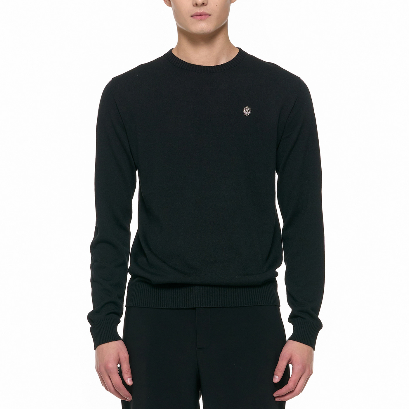 MEN BASIC FULLOVER WITH RIB TISSUE IN SLEEVES_BK