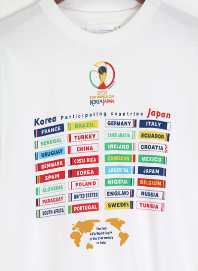 2002 FIFA WORLD CUP KOREA JAPAN t shirt