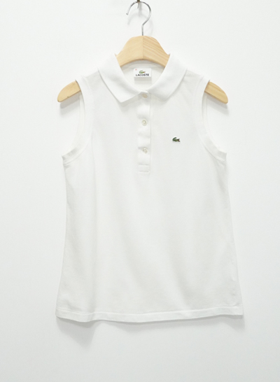(Made in JAPAN) LACOSTE sleeveless pique shirt