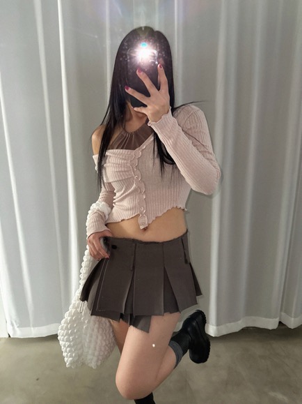 [BEIGE,BLACK당일출고]BUNNY LAYERED TOP (BEIGE, GRAY, BLACK 3COLORS!)