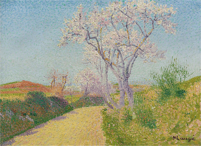 ACHILLE LAUGÉ - LA ROUTE AUX AMANDIERS FLEURIS  1861-1944