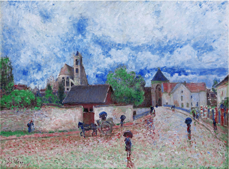 Alfred Sisley -  MORET-SUR-LOING, TEMPS DE PLUIE