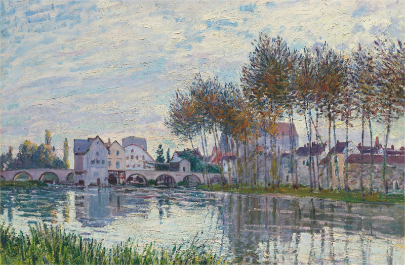 Alfred Sisley - MORET AU COUCHER DU SOLEIL, OCTOBRE