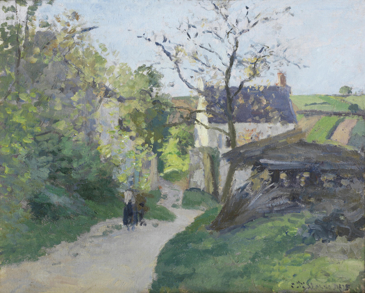 Camille Pissarro - Le grand noyer à l&#039;Hermitage  1830-1903