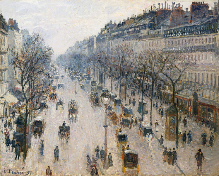 Camille Pissarro - The Boulevard Montmartre on a Winter Morning