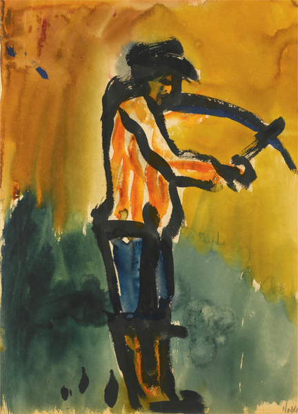 Emil Nolde - BAUER MIT EINER SENSE