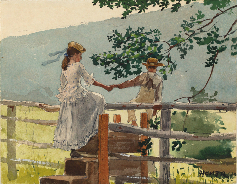 Winslow Homer - On the Stile