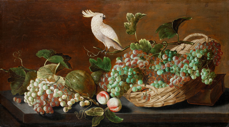 Roelof Koets - Still life with parrot