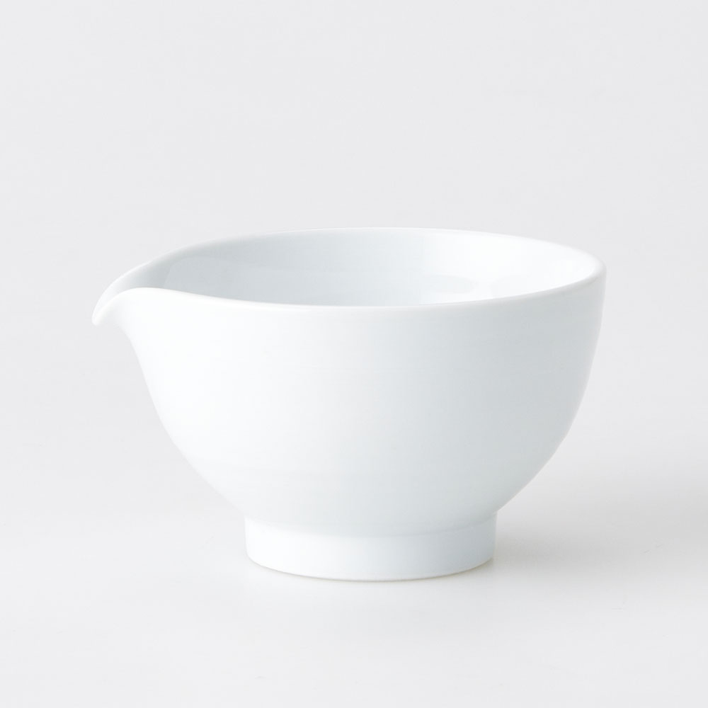 Hand spinning wheel white porcelain plain tea set for two people