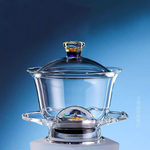 Premium Heat Resistant Glass Open Blue 185 ml for Boolean Gold