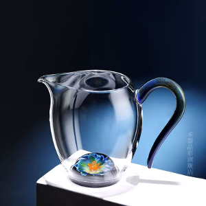 Boolean High-Quality Heat Resistant Glass Bucket Bowl Blue 300 ml