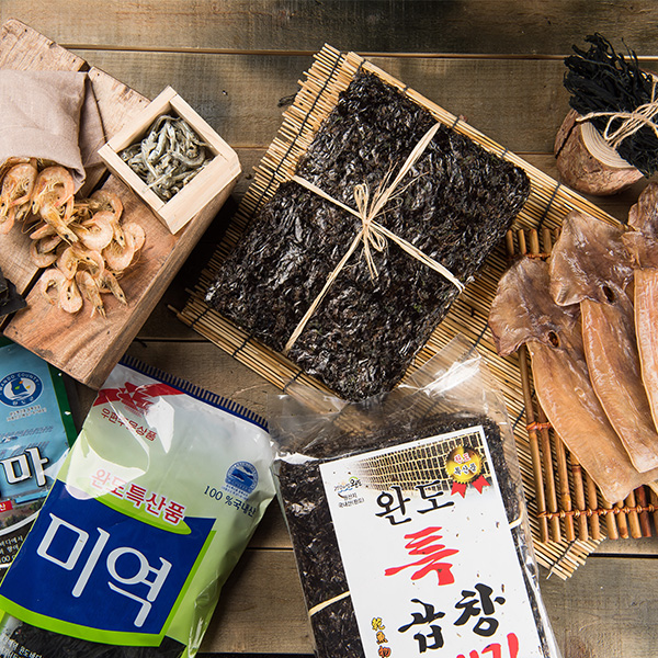 완도청정마켓[완도금일수협 중매인 25호] 곱창김 100장, 중멸 500g, 건미역 200g, 건다시마 200g, 건새우 200g, 건오징어(중) 3마리[완도금일수협 중매인 25호] 곱창김 100장, 중멸 500g, 건미역 200g, 건다시마 200g, 건새우 200g, 건오징어(중) 3마리삼성물상기본트렌드