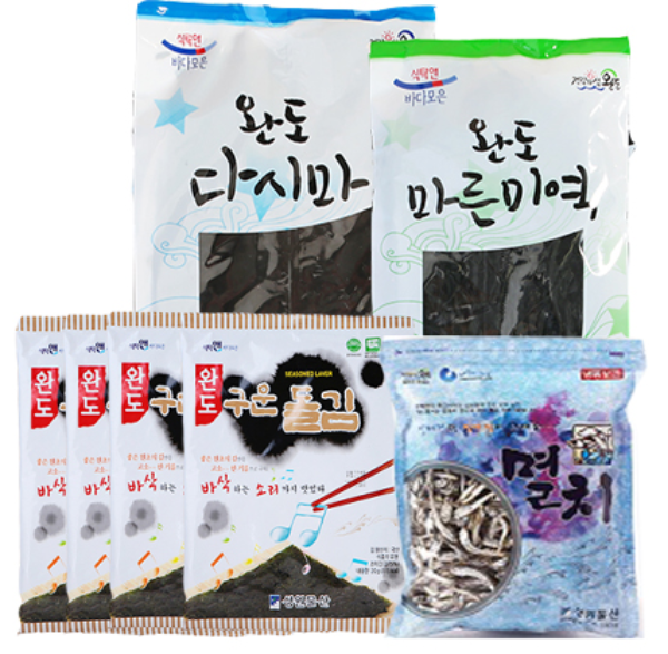 완도청정마켓[성원물산] 완도 종합선물세트 5호 (중멸500g,완도구운돌김20g*4봉,건미역100g,다시마200g)[성원물산] 완도 종합선물세트 5호 (중멸500g,완도구운돌김20g*4봉,건미역100g,다시마200g)자체브랜드기본트렌드