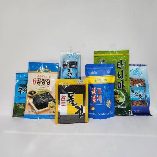 완도청정마켓완도인성수산건해산물세트 - 중멸500g, 돌김100장, 꽃새우250g, 다시마100g, 미역(40g*2봉), 두번구운 무조미 완도곱창김(5매*1봉), 조미구이돌김(6매*1봉)완도인성수산건해산물세트 - 중멸500g, 돌김100장, 꽃새우250g, 다시마100g, 미역(40g*2봉), 두번구운 무조미 완도곱창김(5매*1봉), 조미구이돌김(6매*1봉)인성수산기본트렌드