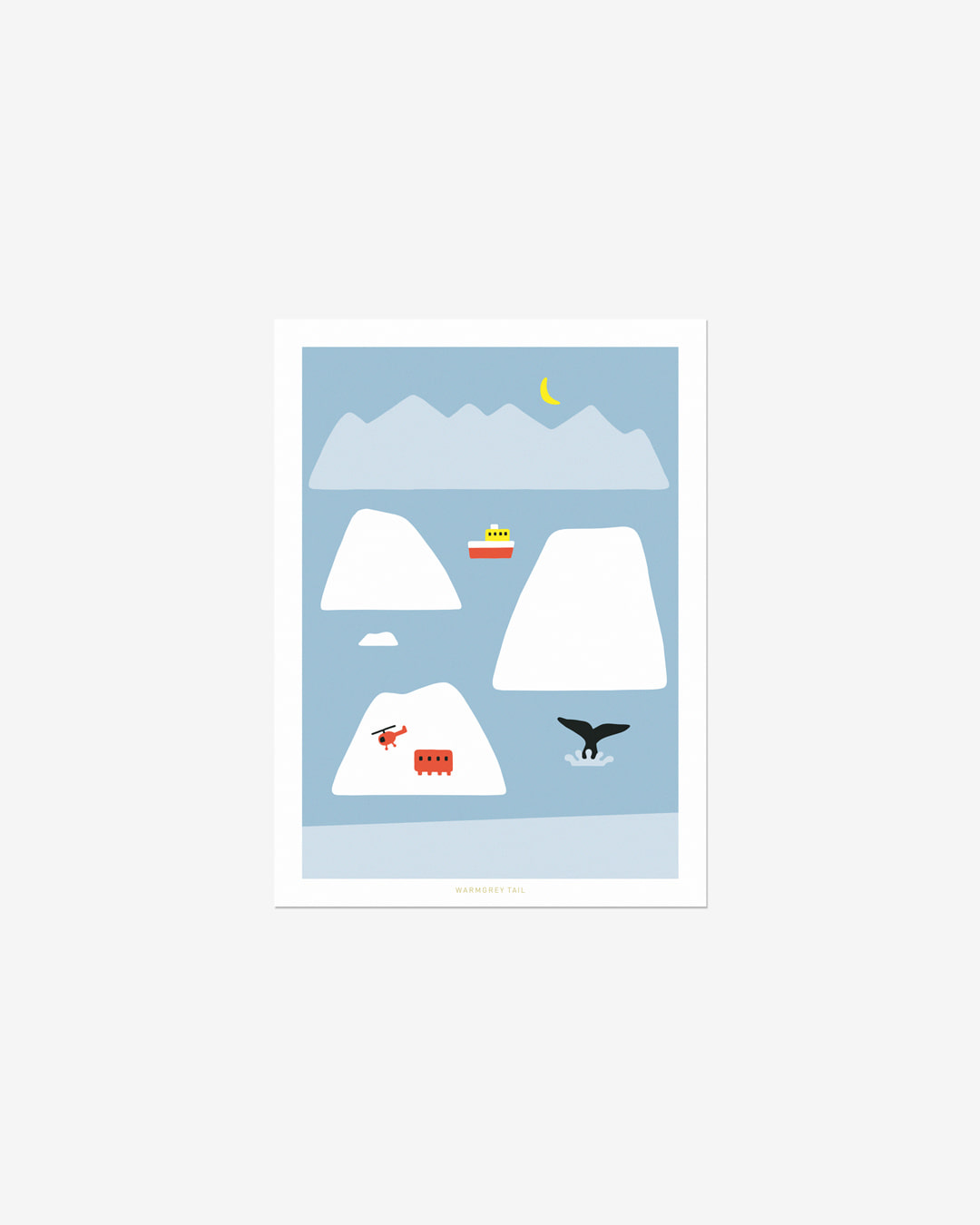 ANTARCTICA - LIGHT BLUE POSTCARD