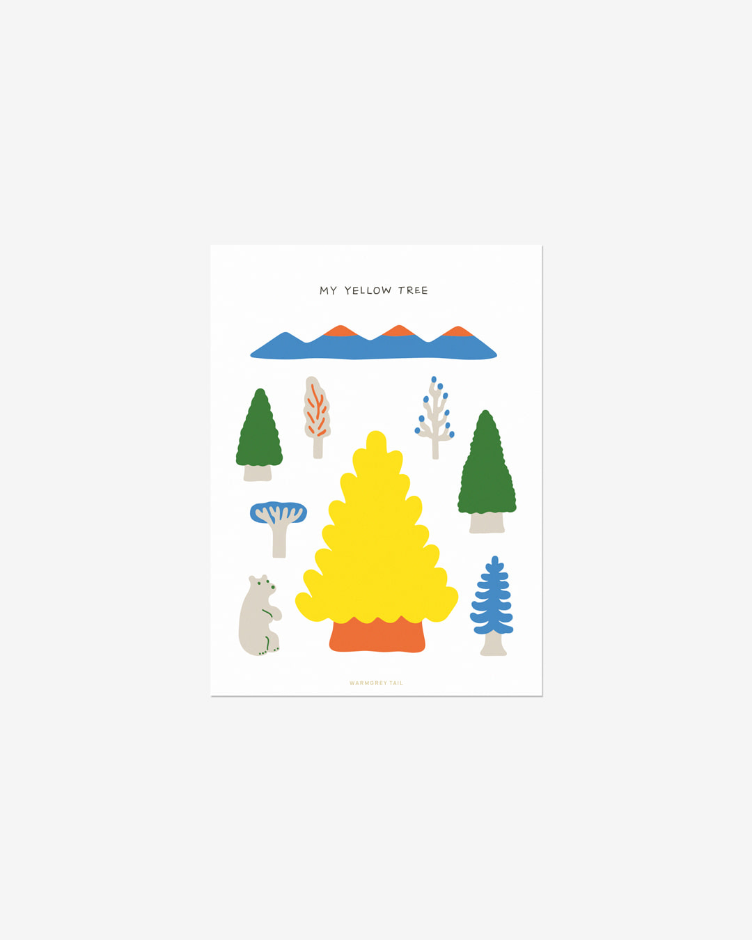 MY YELLOW TREE POSTCARD