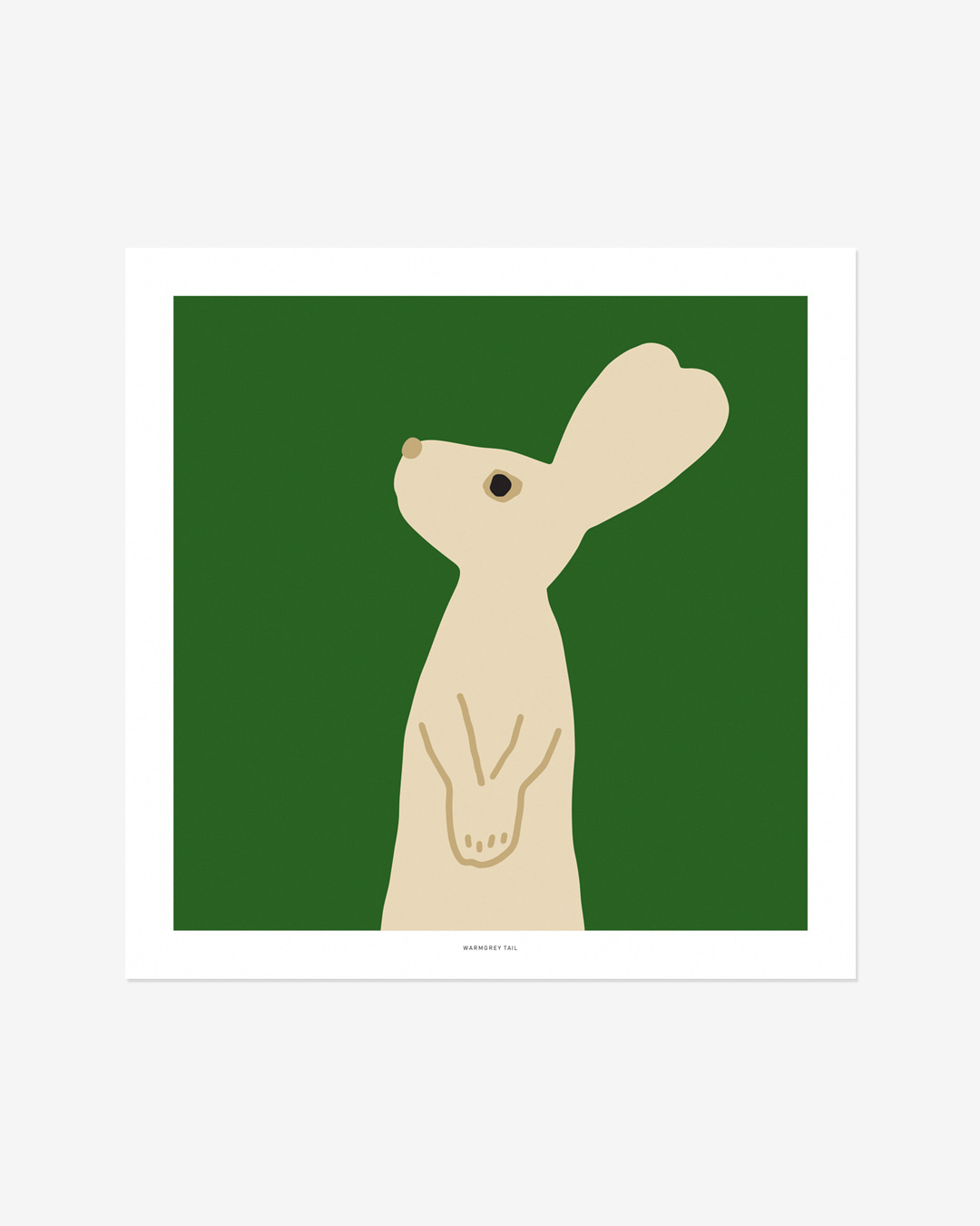 HEART RABBIT - GREEN POSTER [SQUARE]