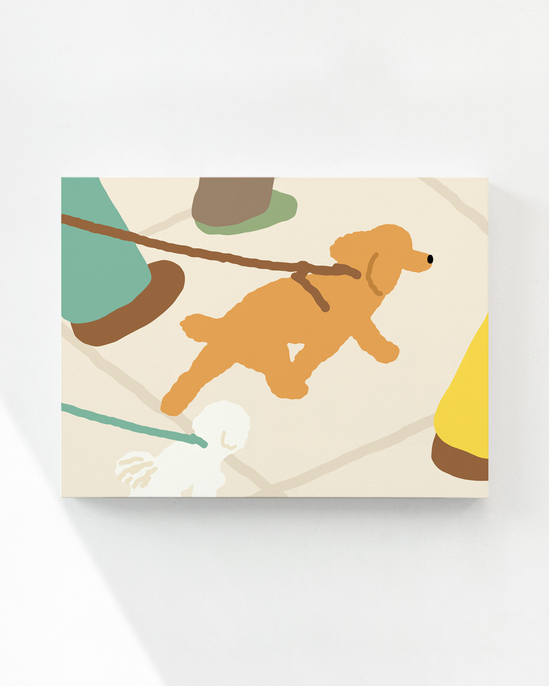 WALKING DOG CANVAS