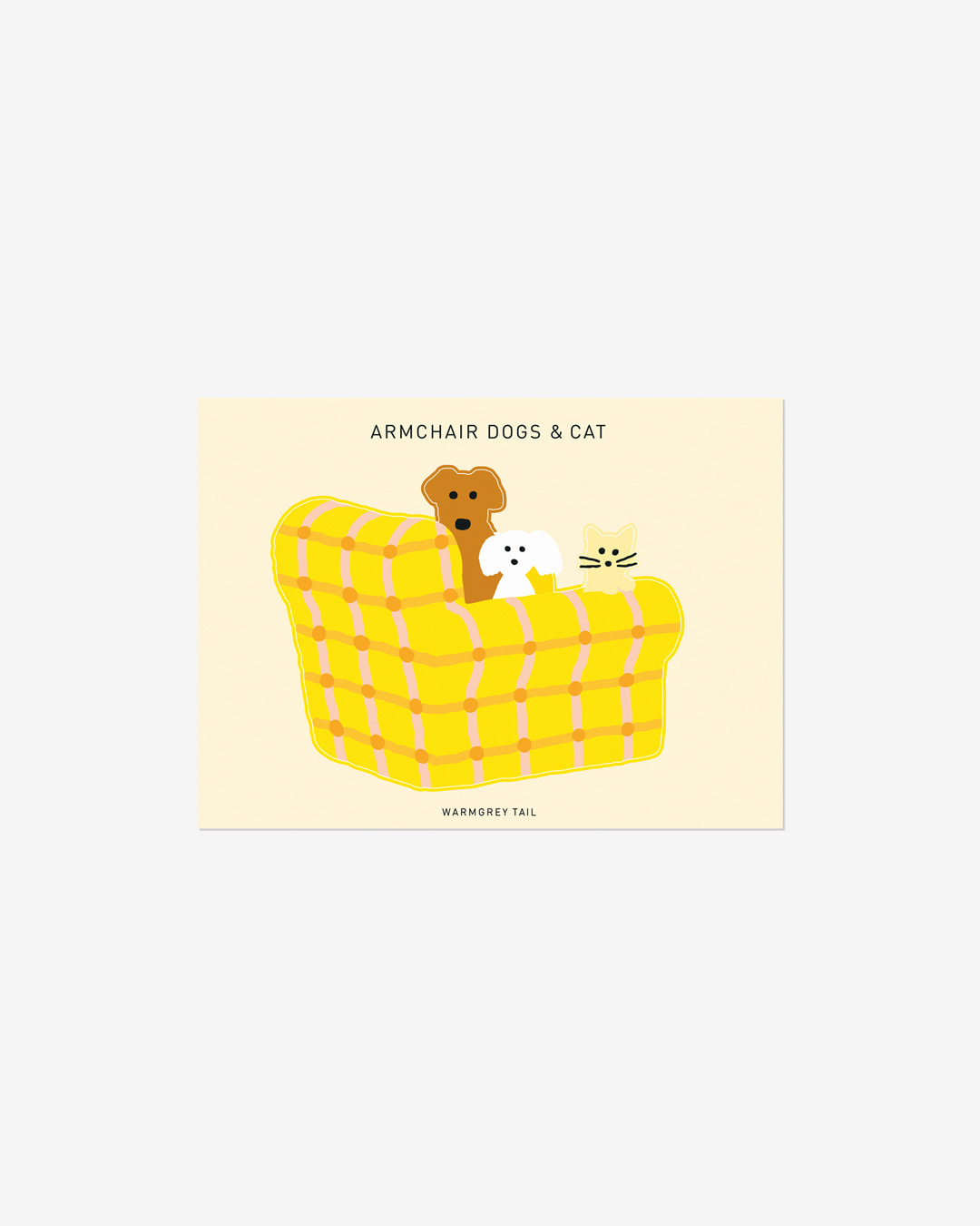 ARMCHAIR DOGS &amp; CAT STICKER