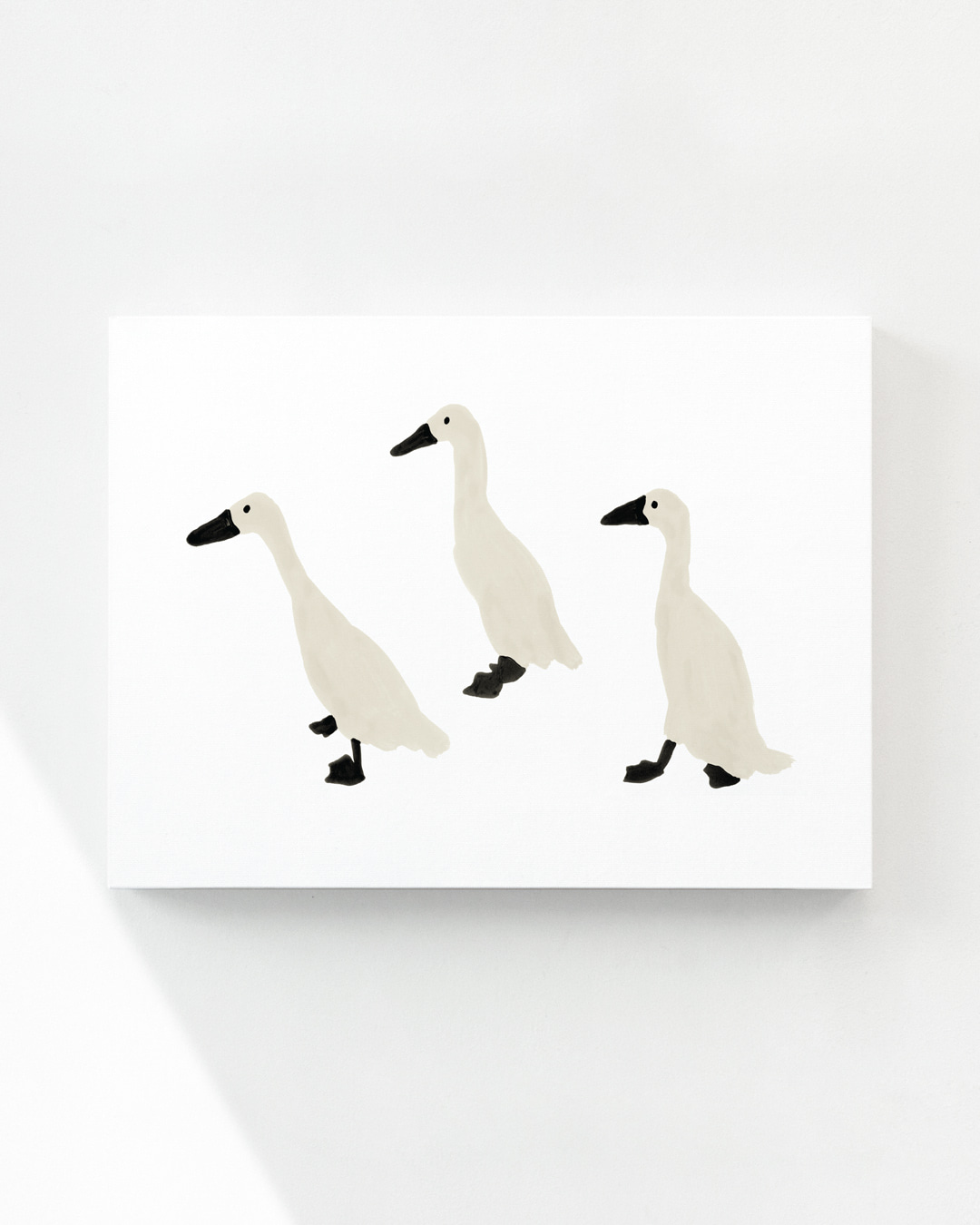 INDIAN RUNNER DUCKS CANVAS