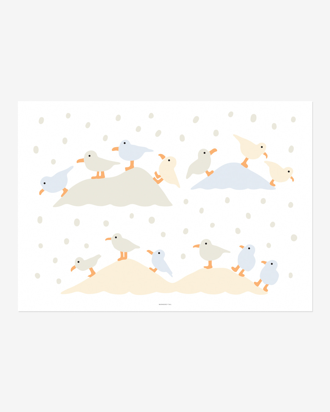 GULLS LANDING POSTER