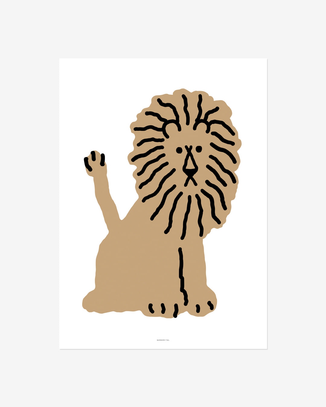 LION - WHITE POSTER