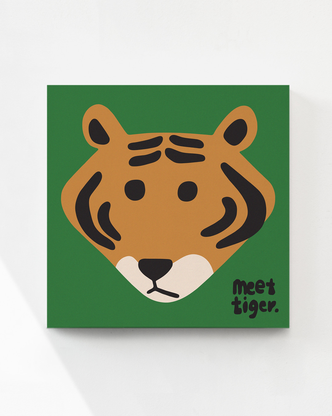 MEET TIGER - GREEN CANVAS