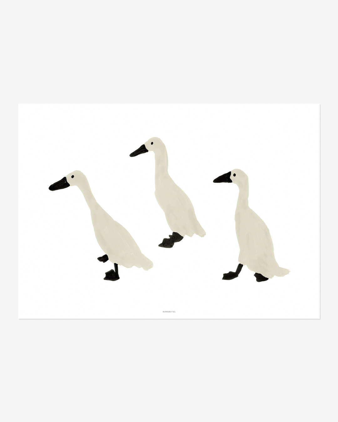 INDIAN RUNNER DUCKS POSTER