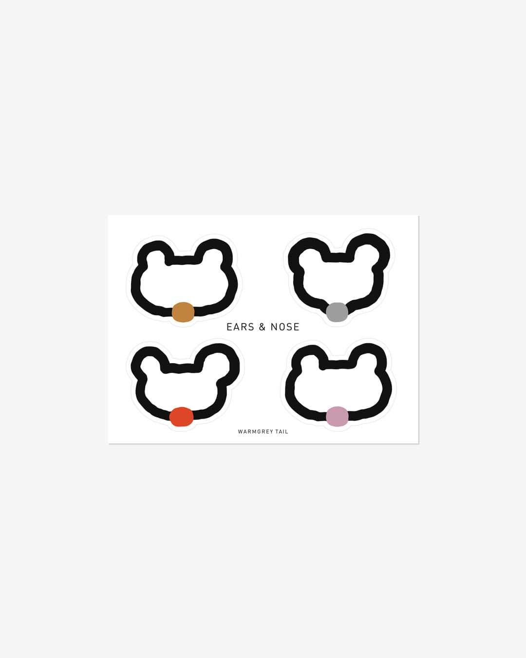 EARS &amp; NOSE 4P STICKER