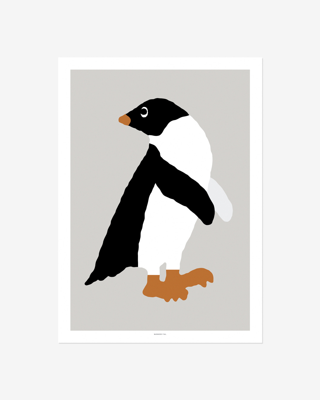 ADELIE PENGUIN - GREY POSTER